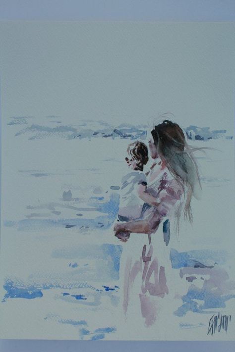 Lds Art, Mother Art, Animated Wallpapers For Mobile, Mom Art, Buy Paintings, Pastel Painting, Beach Art, Mother And Child, Paintings For Sale