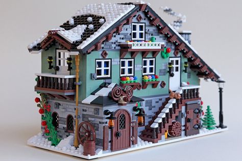 LEGO News von unseren Lesern: #22  LEGO mit System PayPal Rabatt und die verschneite Alm Lego Hacks, Lego Christmas Village, Lego Winter Village, Winter Chalet, Lego Village, Lego Poster, Lego Winter, Instructions Lego, Lego Christmas