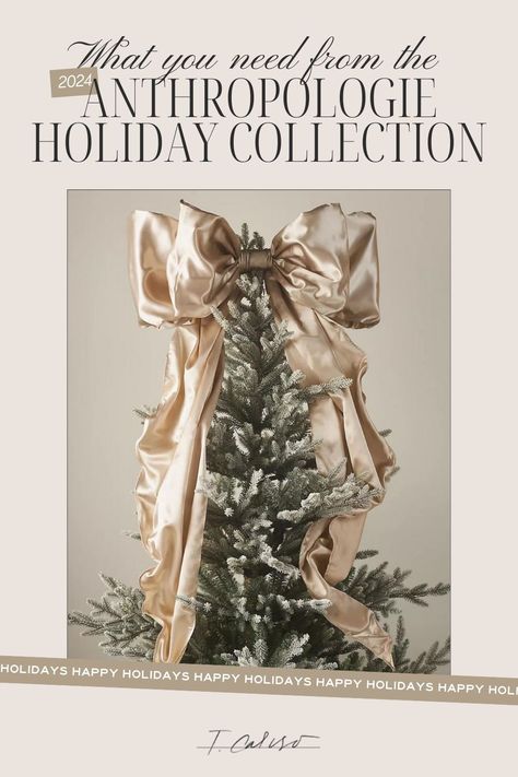 From cozy stockings to elegant bow dinnerware, the Anthropologie 2024 holiday collection feels like it was made to capture the magic of the holidays. Whether you’re prepping your home for the season, looking for the perfect gift, or simply treating yourself, Anthropologie has truly outdone themselves. In this round-up, I’m sharing the coquette Christmas serving pieces and chic holiday decor so you can deck the halls Antro style. Tap to shop these adorable holiday hosting and decor pieces! Vintage Bow Christmas Tree, Velvet Bow Tree Topper, Anthropologie Mirror Christmas Decor, Oversized Bow Tree Topper, Anthropologie Christmas Bow Garland, Valentines Date Ideas, Bow Garland, Anthropologie Christmas, Anthropologie Holiday