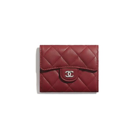 Lambskin & Silver-Tone Metal Burgundy Classic Flap Coin Purse | CHANEL Tas Branded, Red Chanel, Chanel Store, Fashion Chanel, Cute Wallets, Best Purses, Buy Bags, Chanel Official, Chanel Official Website