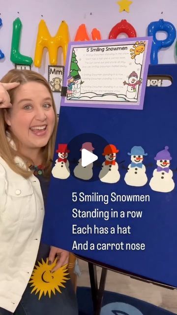 40K views · 1.7K likes | Jamie White on Instagram: "Snowman Winter Preschool Circle Time Idea!
⛄️⛄️⛄️⛄️⛄️

Five Smiling Snowmen is a cute poem that will help students with counting, color recognition, subtraction, and rhyming. The snowmen are from ArtFelt.net, and the poem (along with TONS of other winter lesson plans and ideas) are in the Winter Circle Time Unit for preschoolers.

Comment the word "WINTER" below for a link to the 5 Smiling Snowmen song! ⛄️❄️

#LearningThroughPlay #PrintableActivities #HolidayLearning #PreschoolActivities #PlayBasedLearning #EarlyChildhoodEducation #PreschoolTeachers #EducationalMaterials #TeachingResources #WinterActivitiesforKids #PreschoolAtHome #Prekindergarten #Prek #Homeschool #CircleTime" Winter Rhymes For Preschool, Winter Lesson Plans, Prek Homeschool, Snowman Songs, Winter Lesson Plan, Jamie White, Preschool Circle Time, Kids Work, Winter Songs