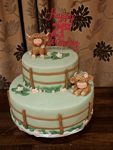 Highland cow cake Highland Cow Gender Reveal Cake, Hi Land Cow Cake, Highlands Cow Cake, Highland Cow Pull Apart Cupcake, Highland Cow Birthday Cake Ideas, Highland Cow Birthday Party Food, Cow Bday Cake, Highland Cow Sheet Cake, Highland Cow Cake Topper