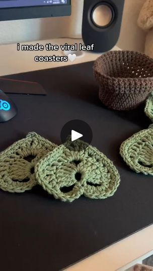 Crochet Monstera, Plants Crochet, Leaf Coaster, Leaf Coasters, Crochet Turtle Pattern, Crochet Turtle, Turtle Pattern, Crochet Leaves, Crochet World