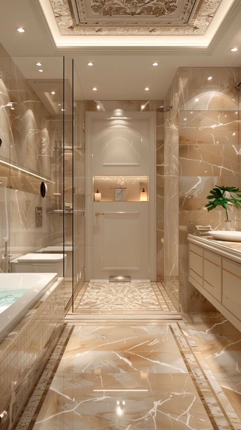 Rich Bathroom Aesthetic, Mid Century Modern Bathroom, Bathroom Decor Luxury, Modern Masters, Bathroom Design Luxury, Dream Bathrooms, Stylish Bathroom, Elegant Bathroom, Luxury Homes Dream Houses