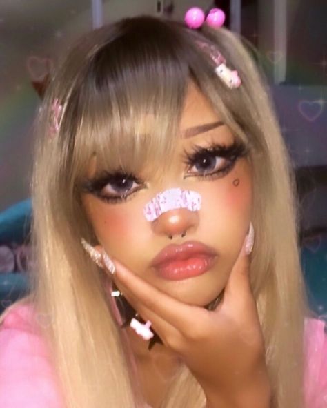 Kuro Gyaru, Doe Eye Makeup, Gyaru Aesthetic, Scene Makeup, Light Makeup Looks, Gyaru Makeup, Anime Makeup, Alt Makeup, Kawaii Makeup