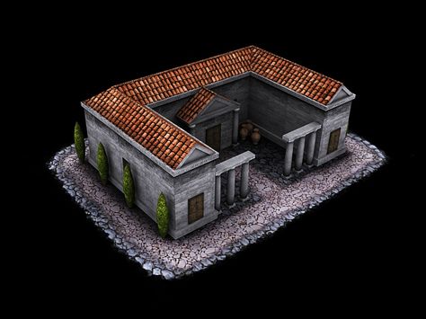 Spartan house image - The Peloponnesian Wars Mod for Battle for Middle-earth II Spartan Architecture, Roman House Design, Greek Structures, Ancient Greek House, Greek Buildings, Japan House Design, Renovation Exterior, Roman House, Hacienda Style Homes