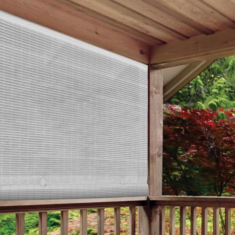 Radiance White Cordless Light Filtering UV Protection Manual Roll-Up Sun Shade 36 in. W x 72 in. L-3320136 - The Home Depot Porch Shades, Types Of Blinds, Washing Walls, Tiered Garden, Patio Shade, Light Filter, Roller Shades, Shades Blinds, Blinds For Windows