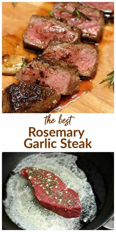 Steak And Rosemary Recipes, Sirloin Tip Side Steak Recipes, Best Way To Cook Sirloin Tip Steak, Steak With Butter And Rosemary, Butter Rosemary Steak, Garlic Butter Sirloin Steak, Best Top Sirloin Steak Recipes, Steak With Rosemary And Garlic, Garlic Marinade For Steak