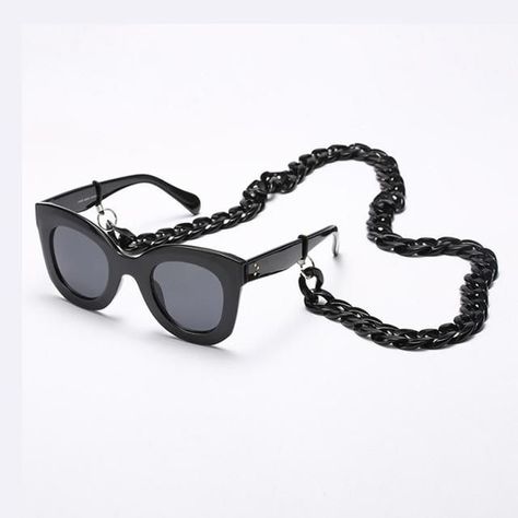 women’s sunglasses, Glasses Cord, Types Of Sunglasses, Sunglasses Cord, Diamond Fashion Jewelry, Cord Holder, Cool Glasses, Stylish Necklace, My Black, Eyeglass Chain