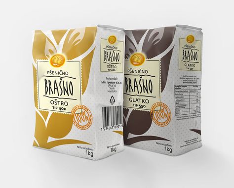 Showcase and discover creative work on the world's leading online platform for creative industries. Retro Food Packaging, Pasta Branding, Health Food Packaging, Flour Packaging, Food Website Design, Flour Bag, Cereal Packaging, Rice Packaging, Organic Packaging