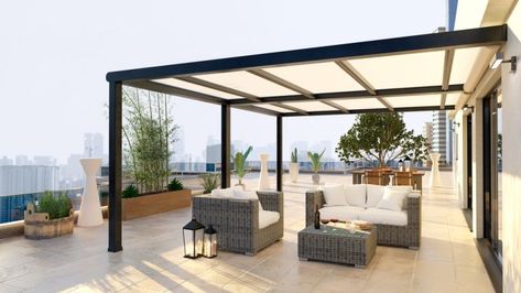 How to Cover Open Terraces in India? 9 Modern and Chic Ideas Roof Terrace Ideas, Open Terrace Ideas, Building A Carport, Open Terrace, Terrasse Design, Building A Patio, Terrace Ideas, Building A Garage, Rooftop Terrace Design