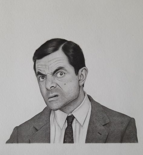 Mr Bean Art Drawing, Mr Bean Sketch, Mr Bean Drawing, Bean Drawing, Beast Drawing, Beauty And The Beast Drawing, Face Sketches, Marvel Art Drawings, Art Random