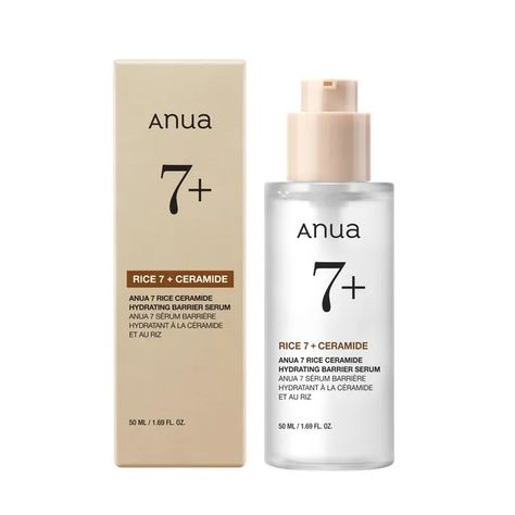 Anua - 7 Rice Ceramide Hydrating Barrier Serum | YesStyle Types Of Rice, Korean Serum, Oil Based Cleanser, Skin Care Devices, Rice Bran, Korean Products, Healthy Glowing Skin, Beauty Sponge, Soften Skin