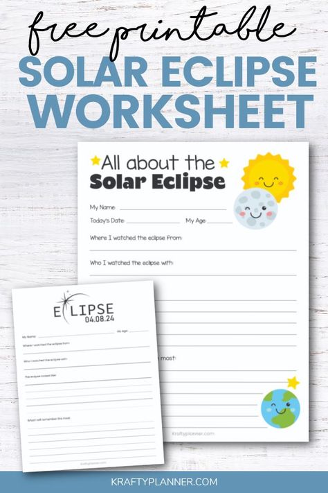 Solar Eclipse Printable, Free Solar Eclipse Printables, Solar Eclipse 2024 Printable Free, Solar Eclipse Free Printable, Solar Eclipse Worksheets, Homeschool Lesson Plans, Kindergarten Art Projects, You Are Next, Tracker Free