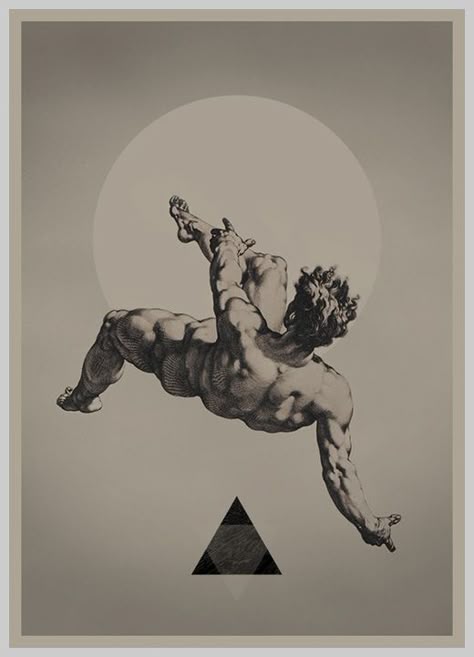 Arthouse: 27 Minimalist Poster Design Examples - StumbleUpon Icarus Tattoo, Minimalist Poster Design, Kunst Tattoos, Greek Mythology Tattoos, Mythology Tattoos, Greek Tattoos, Tattoo Design Drawings, Anatomy Art, Minimalist Poster