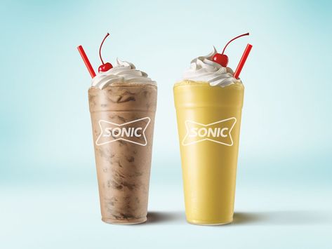 Stay Cool This Summer With Sonic's New Brownie And Cake Batter Milkshakes Delish Cake Batter Milkshake, Summer Brownie, Cake Batter Shake, Toasted Coconut Recipes, Watermelon Treats, Low Calorie Shakes, Sonic Cake, How To Make Brownies, Vanilla Ice Cream Recipe