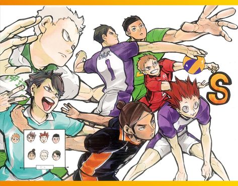 Haruichi Furudate Art, Haruichi Furudate, Haikyuu 3, Art Manga, Haikyu!!, Manga Comics, Art Book, Kids And Parenting, Volleyball