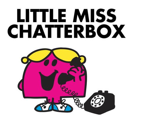 Little Miss Chatterbox, ace! Sanguine Personality, Text Message Art, Emily Drawing, Four Temperaments, Little Miss Princess, Black Telephone, Little Miss Memes, Mr Grumpy, I Talk Too Much