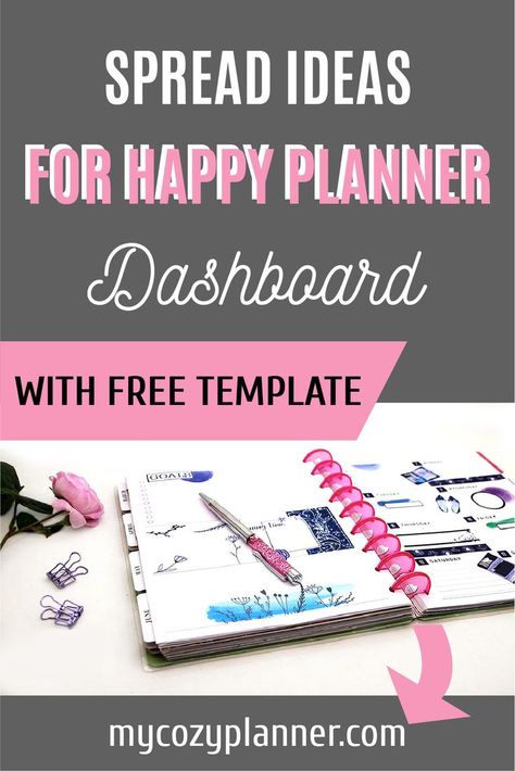 Happy Planner Dashboard Layout Ideas, Free Dashboard Templates, Happy Planner Dashboard, Planner Monthly Layout, Planner Spread Inspiration, Happy Planner Free Printable, Dashboard Layout, Weekly Planner Free Printable, Monthly Printable