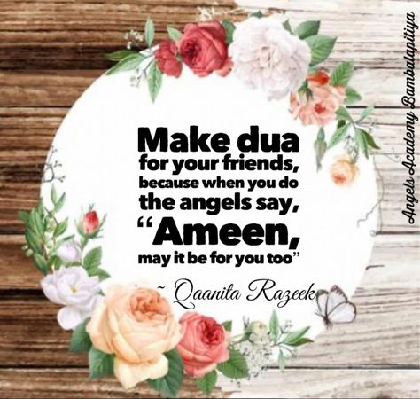 There is a beautiful concept in our Deen. The best gift we can give those we love, those close people who occupy our minds and hearts, is to make du'a for them. Whether it is for a specific issue they are facing, or for their general well-being, the act of making du'a rewards double fold because everything we ask for someone else comes back to us, simply because the angels say, "Ameen, and for you too". #friendsforAllah #friendshipgoals #jannahbuddies #dua #makedua #makeduaforothers #makeduada Best Dua For Friend, Dua For Friends, Best Dua, Dynamic Personality, Birthday Quotes For Best Friend, Friendship Goals, The Act, Birthday Quotes, Well Being