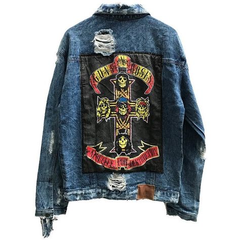 Axl Rose Skeleton Jacket, Hunter Sylvester, Skeleton Jacket, Rose Skeleton, Destroyed Denim Jacket, Rocker Outfit, Motorbike Jackets, Axl Rose, Punk Outfits