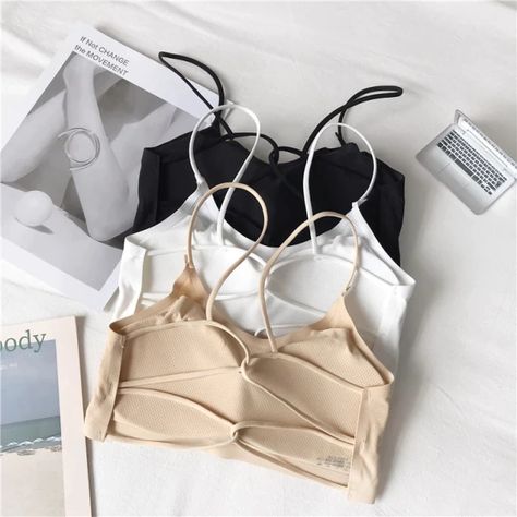 Obrix Soft Female Casual Style Bra Padded O-Neck Criss Cross Back Top For Women _ - AliExpress Mobile Stylish Bra For Women, Casual Bra, Stylish Bra, Women Bras, Cute Nike Outfits, Color Blocking Outfits, Sleepwear Fashion, Lace Bra Set, Cute Sleepwear