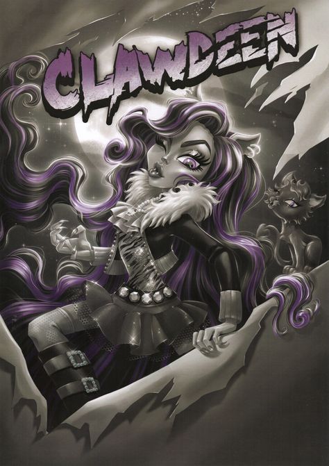 Monster High Poster Aesthetic, Monster High Art Clawdeen, Monster High Posters, Monster High Poster, High Posters, Monster High Wallpaper, Disney Barbie, Monster High School, Arte Monster High