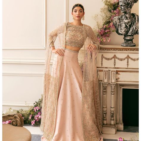 MYSIE BY TAHIRA on Instagram: “CARNATION // PALO VERDE Rendered on the lightest hue of pink, Carnation is a contemporary take on this raw-silk lehnga and net choli…” Dresses Asian, Pakistani Lehenga, Chinese Fancy Dress, Asian Designers, Pakistani Fashion Casual, Desi Fashion Casual, Pakistani Fancy Dresses, Bridal Dress Fashion, Royal Dresses