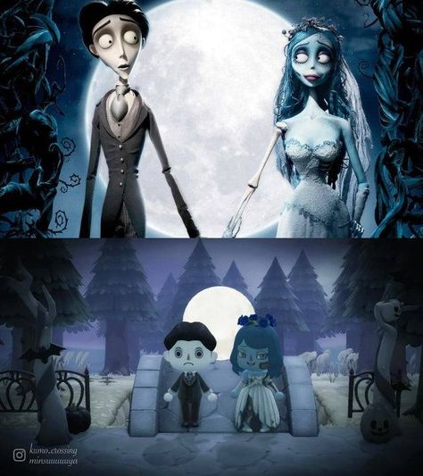 Corpse Bride Animal Crossing, Acnh Tim Burton Island, Acnh Corpse Bride, Animal Crossing Tim Burton, Acnh Tim Burton, Disney Acnh, Fall Acnh, Tim Burton's Corpse Bride, Spooky Island