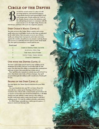 Circle of the Depths, Unleash Creatures Deep Below the Waves! : DnDHomebrew Water Spells, The Spectre, Ascii Art, Dnd Classes, Dungeons And Dragons Classes, D D Items, Dnd Dragons, Dnd 5e Homebrew, Dnd Monsters