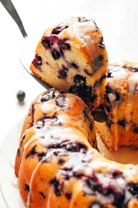 This blueberry cake recipe is loaded with fresh blueberries and topped with a delicious glaze. Fresh Blueberry Cake Recipes, Blueberry Breakfast Bundt Cake, Lemon Blueberry Cake With Glaze, Blueberry Almond Cake, Moist Lemon Blueberry Bundt Cake, Blueberry Bunt Cake, Dish Cooking Blueberry Breakfast Cake, Blueberry Bundt Cake Recipes, Blueberry Cake Recipe