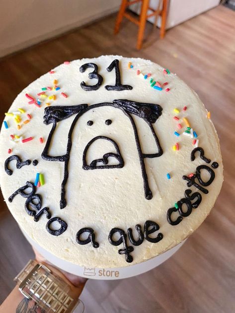 31 Birthday Cake, Cake Designs Funny, Funny Cake Ideas, Meme Cake, Cakes Funny, Crazy Birthday Cakes, Birthday Cake Funny, Cake Funny, Birthday Ideas For Her