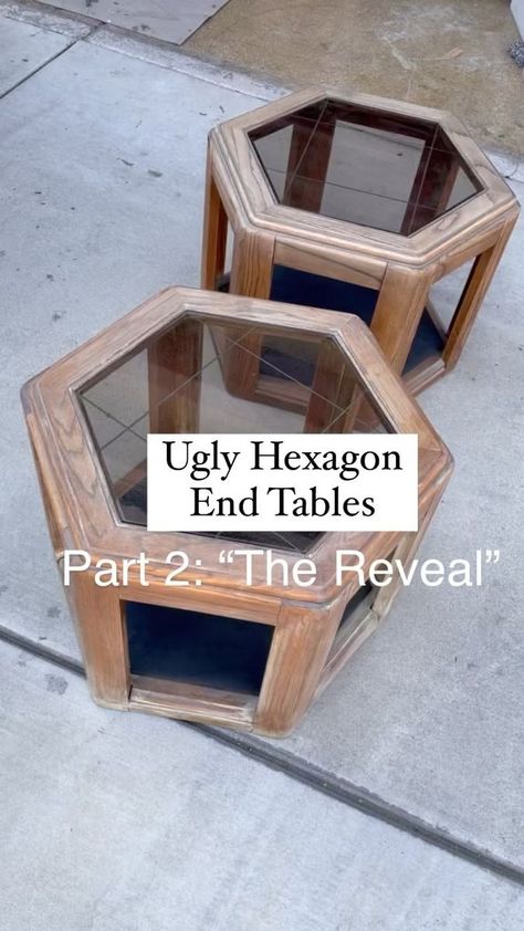 End Table Flip, Hexagon End Table, Table Flip, Furniture Flips, Diy Tips, Flipping Furniture, Wonderful Places, End Table, End Tables