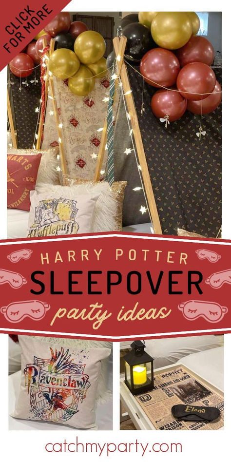 Harry Potter Sleepover Invitations, Harry Potter Birthday Sleepover Ideas, Harry Potter Sleepover Ideas Tents, Harry Potter Spa Party, Harry Potter Slumber Party Ideas, Harry Potter Sleepover Party, Harry Potter Girls Night, Harry Potter Teen Birthday Party, Harry Potter Themed Sleepover