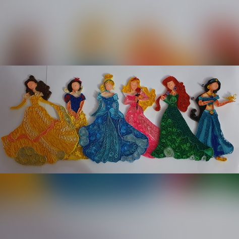 Paper quilling Quilling Disney, Paper Quilling Patterns, Quilling Patterns, Quilling Designs, Paper Quilling, Disney Princesses, Lavender, Make Up, Disney Princess