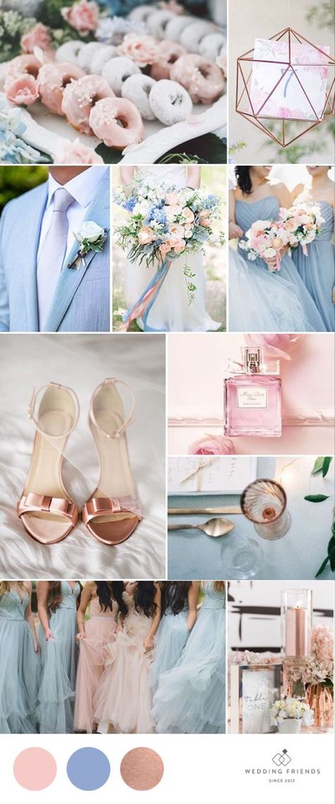 Blue Rose Quartz, Outfit Photography, Rose Quartz Serenity, Gold Inspiration, Serenity Blue, Gold Color Palettes, Wedding Budget, Wedding Blue, Color Wedding