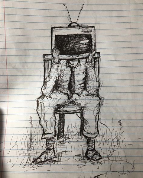 Tv Head Sketch, Tv Head Drawing, Tv Head, Drawing Sketches, Art Inspo, Halloween Costumes, Sketch Book, Tv, Drawings