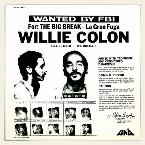 Willie Colon La Gran Fuga (The Big Break) Puerto Rican Music, Willie Colon, Salsa Brava, Musica Salsa, Salsa Music, Puerto Rican Culture, Live Painting, Album Artwork, Latin Music