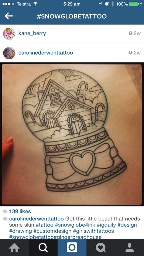 Snow Globe tattoo Snow Globe Tattoo, Snowglobe Tattoo, Ink Poisoning, Globe Tattoo, Globe Tattoos, E Tattoo, Tattoo Flash, American Traditional, Snow Globe