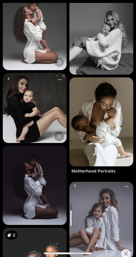 Black And White Mommy And Me Photoshoot, Mummy And Baby Photoshoot, Studio Mommy And Me Session, Mothers Day Photo Shoot Ideas, Mummy Photos, Baby Bump Photoshoot, Mommy Daughter Photos, Mother Baby Photography, Boho Mother