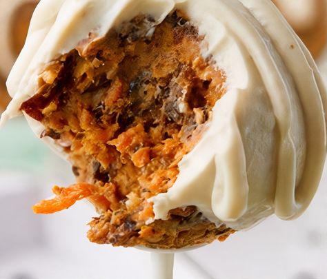 Healthy Carrot Cake Pops – Blended Bites Carrot Cake Pops, Healthy Carrot Cake, Healthy Carrot Cakes, Treat Recipes, Healthy Dessert, Carrot Cake, Bite Size, Treat Recipe, Superfoods