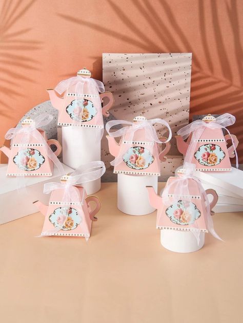 6pcs Teapot Shaped Candy Packaging Box | SHEIN USA Retro Teapot, Backyard Birthday Parties, Birthday Party Treats, Bridal Tea Party, Tea Party Favors, Sprinkle Baby Shower, Paper Candy, Candy Packaging, Christmas Party Gift