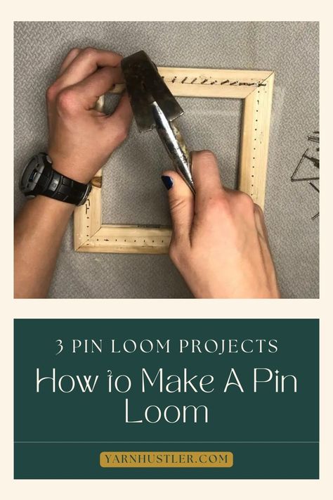 Looking to try new DIY projects that are not only creative but also fun and rewarding? Discover Yarnhustler's 'How to Make a Pin Loom' - a detailed, easy-to-follow guide that introduces you to the world of pin weaving with 3 unique craft ideas like the classic pin loom pot holder. Get ready to transform simple yarn into stunning crafts today. Pin Loom Weaving Projects, Pot Holder Loom, Unique Craft Ideas, Diy Potholders, Pin Loom Weaving, Loom Scarf, Pin Weaving, Pin Loom, Potholder Loom