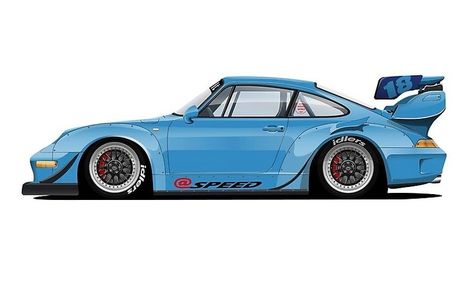 Porsche Side View, Porsche Drawing, Porsche Artwork, Akira Nakai, Cars Painting, Car Side View, 2022 Wallpaper, Car Advertising Design, Porsche Classic