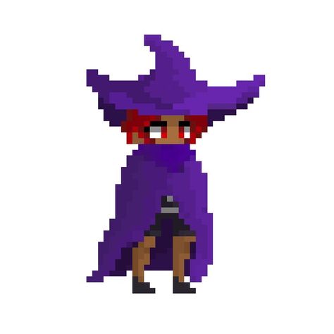 witch pixel art idle Witch Pixel Art, Pixel Witch, Pixel Character, Pixel Characters, Cool Pixel Art, Pixel Art Characters, Witch Cat, Body Anatomy, Character Inspo