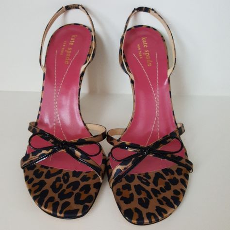 New In Box. Leopard Print. Size 7.5 M. Made In Italy. Pet Free & Smoke Free Home. Mathilda Djerf Style, Mathilda Djerf, Fancy Fits, Vintage Heels, Satin Heels, Shoe Inspo, Kate Spade Shoes, Swag Shoes, Pretty Shoes