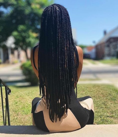 Super Long Locs, Women With Long Locs, Loc Parting Patterns, Waist Length Locs, Women Dreadlocks, Locs With Curly Ends, Women With Locs, Long Dreadlocks, Afrocentric Hairstyles