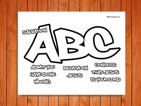 The Salvation ABC Printable provides a fantastic opportunity to easily teach children what it means to become a follower of Christ. Abc Of Salvation For Kids, Abc Of Salvation Printable, Abc Salvation, Salvation Bracelet Printable, Abc's Of Salvation, Abc Of Salvation, Romans Road, Abc Printable, Salvation Bracelet