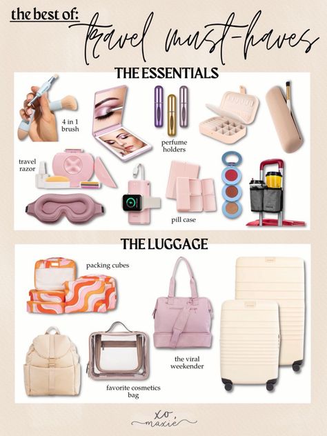 Hand Luggage Essentials, Hand Luggage Packing List, Beis Luggage, Luggage Aesthetic, Luggage Packing List, Luggage Essentials, Trendy Luggage, Travel Luggage Set, Cute Luggage