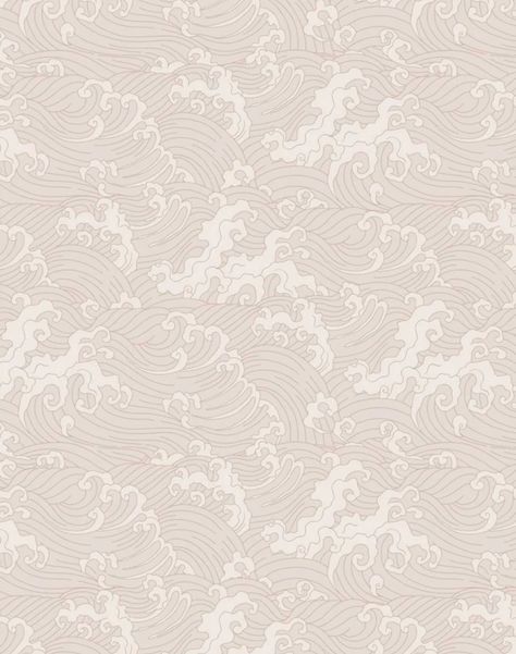 Ocean Spray, Blush – The Pattern Collective Japanese Wave Wallpaper, Wave Wallpaper, Pastel Pink Wallpaper, Japanese Wave, Ocean Spray, Japanese Waves, Waves Wallpaper, Bold Wallpaper, Chinoiserie Wallpaper